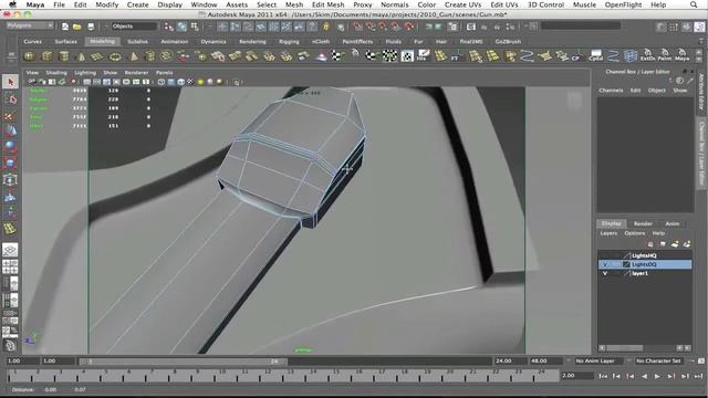 Modelling a Luger P08 using Subdivision Surfaces in Maya: Day 2 - Pt1 смотреть онлайн