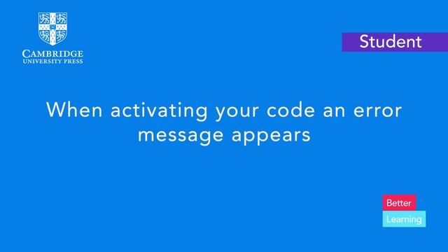 Are you getting an error message while activating your code? смотреть онлайн
