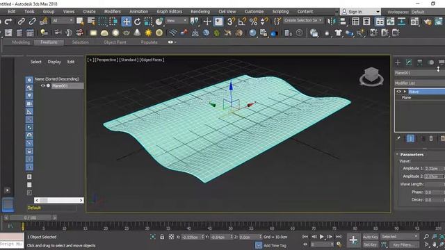 How to make Noise Wave and Ribble modifier in 3d max 2108 смотреть онлайн