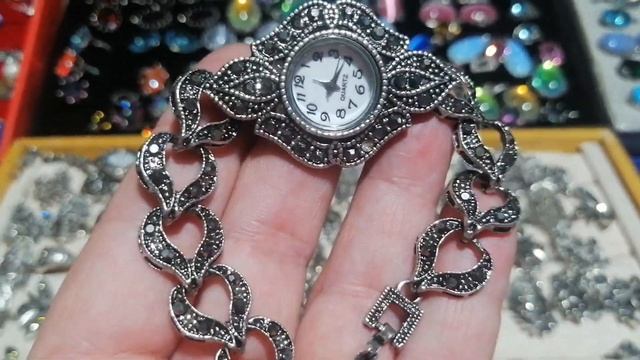 украшения из капельного серебра с марказитами. смотреть онлайн