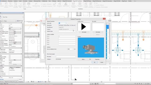 MagiCAD Ventilation for Revit - oro srauto simbolių atnaujinimas смотреть онлайн