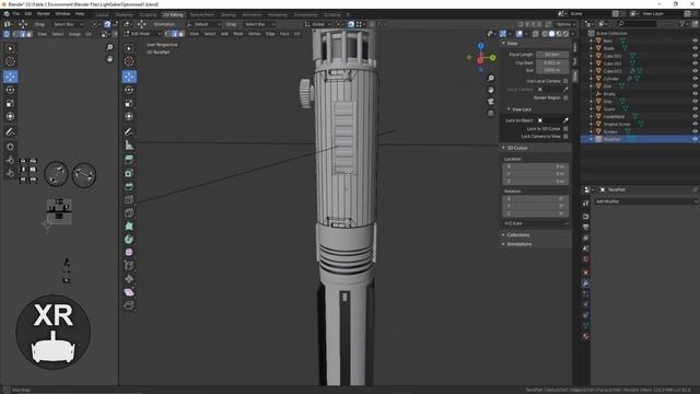 Fixing a LightSabers Topology and Unwraping UV's in Blender For Virtual Reality - Part 2 смотреть онлайн