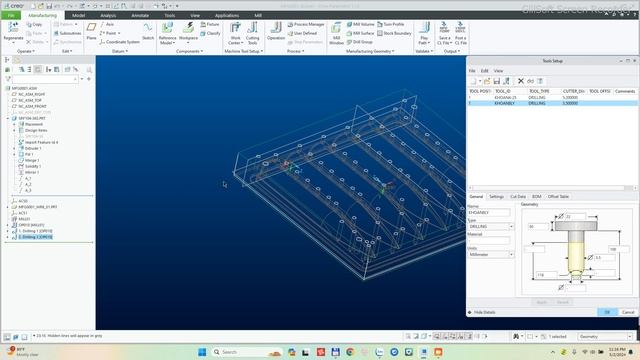 Liệu Rằng Creo Có Thể Khoan 99 Lổ Khác Chiều Sâu Trong 1 Lệnh Drilling | PTC Creo 11.0 смотреть онлайн