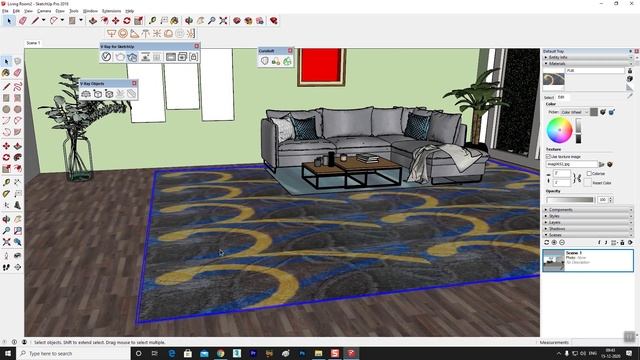 LIVING ROOM DESIGN || SKETCH UP || DAY LIGHT || COMPLETE LESSON IN 1 VIDEO || HINDI || MUST WATCH смотреть онлайн