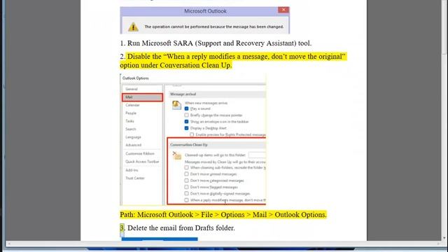Fix operation cannot be performed because message has been changed error in Outlook on Windows 11 смотреть онлайн