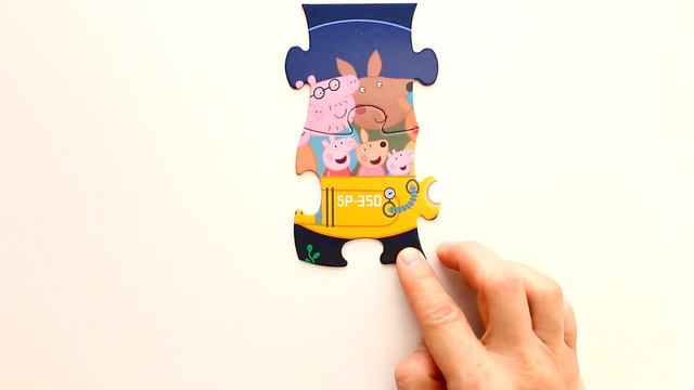 Grampy Rabbit and Peppa Pig underwater - solving jigsaw puzzles for kids | Danik and Lesha смотреть онлайн