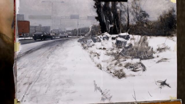 Painting a Winter Landscape with Zorn's Limited Palette. Cesar Santos vlog 074 смотреть онлайн