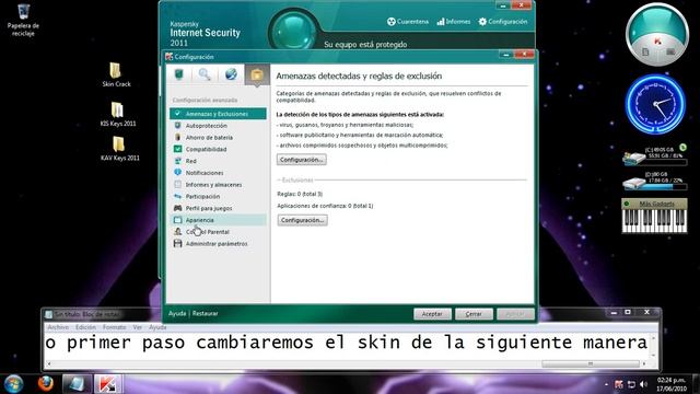 Como colocar la nueva KEY para el KASPERSKY 2011.avi смотреть онлайн