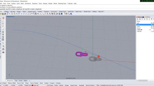 Jewelry CAD Design Tutorial #2 - How to Build a Chain Model in Rhino 3D смотреть онлайн