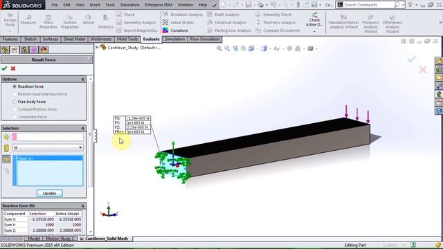 SOLIDWORKS Simulation - Evaluating the Resultant Moment Using a Solid Mesh смотреть онлайн