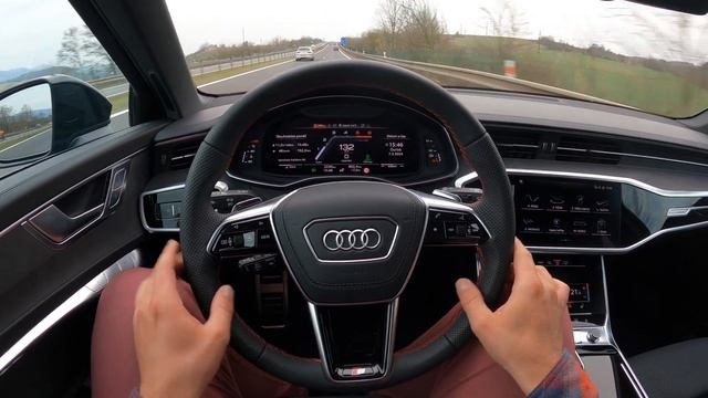 2024 Audi S6 TDI Avant 253 kW | POV Test Drive + Acceleration 0-250 km/h смотреть онлайн