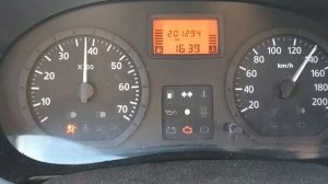 Рено Логан 2007 1.4 разгон до 200 км/ч