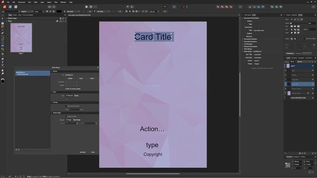 How to make a Data-driven Card Game in Affinity Publisher смотреть онлайн