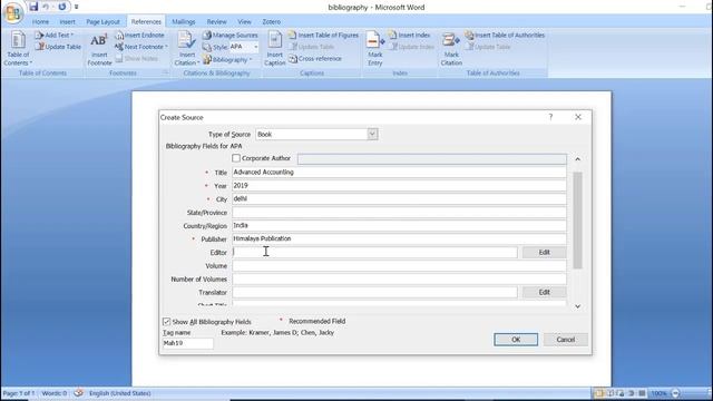 How to create Bibliography in Microsoft Word смотреть онлайн