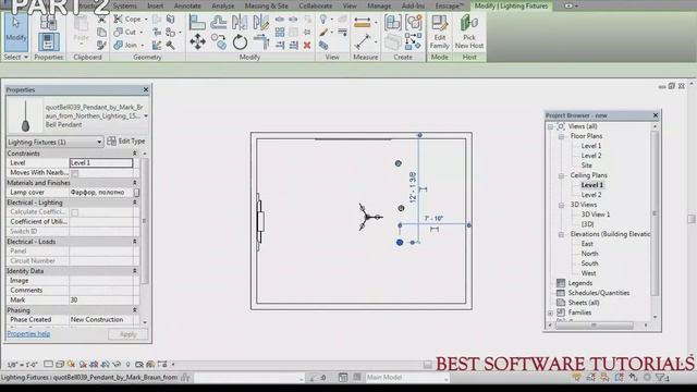 AUTODESK REVIT TUTORIAL FOR BEGINNERS || PART 2 RECESSED CEILING LIGHT DESIGNING & RENDERING смотреть онлайн