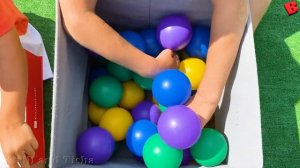 Веселая Игра с Числами | Цветное игровое видео с разноцветными шариками в коробке