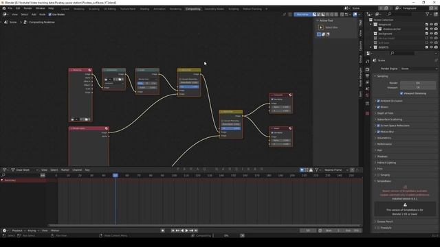Blender 3.1 futuristic spacestation vfx motion tracking breakdown | timelapse | Tutorial смотреть онлайн