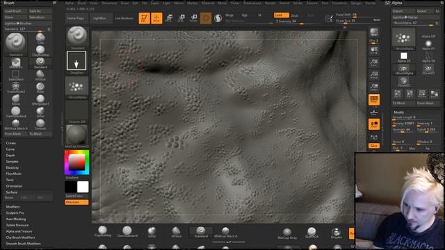 Live Zbrush Sculpting on Scolla: Part 21 (Torso Texture) смотреть онлайн