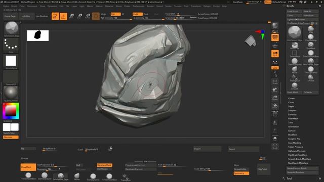 Speed Rock Sculpt 50min [Zbrush] смотреть онлайн