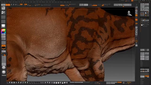 zbrush is easy.styracosaurus texture and paint смотреть онлайн