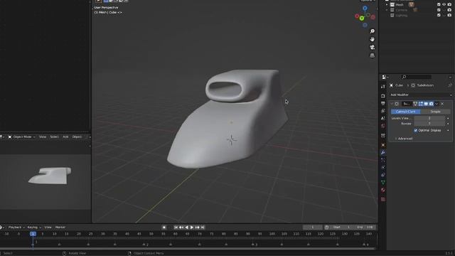How to bridge faces to make intake slot with subdivision in Blender смотреть онлайн