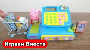 Играем в игрушки из мультиков ! Свинка Пеппа ! Кондитерская Пеппы ! Видео для детей