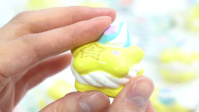 Yellow Little Twin Stars Star Macaron Squishy