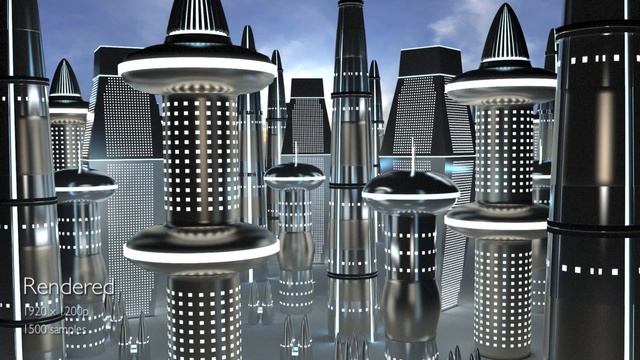 Futuristic City in Blender смотреть онлайн