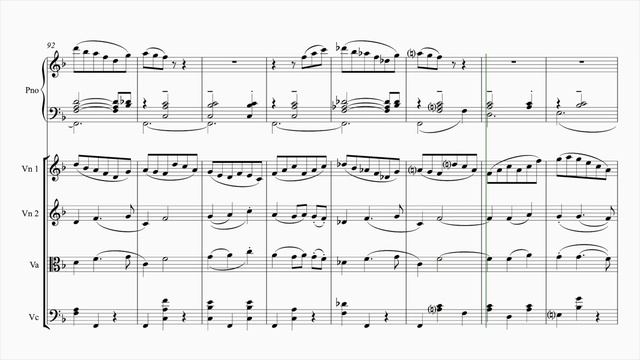 Alexander Glazunov - Serenade No. 2, Op. 11 - Arranged for String Quartet & Piano - Score Video смотреть онлайн