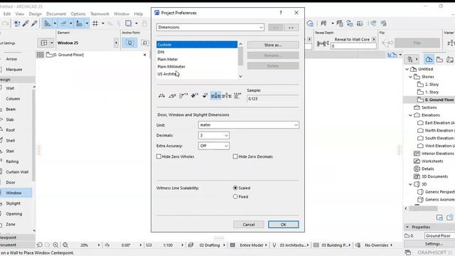 Archicad 25 Tutarial 1. for beginners ; Setting working Units, dimension Units and scaling. смотреть онлайн