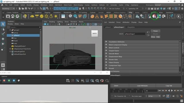 rendering car vfx in v-ray 6  and maya 2023 part_1