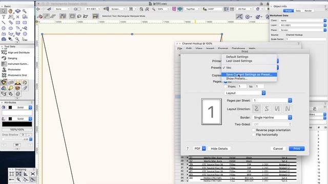 Vectorworks spotlight 조명 서류 (generate paperworks) 만들기 смотреть онлайн