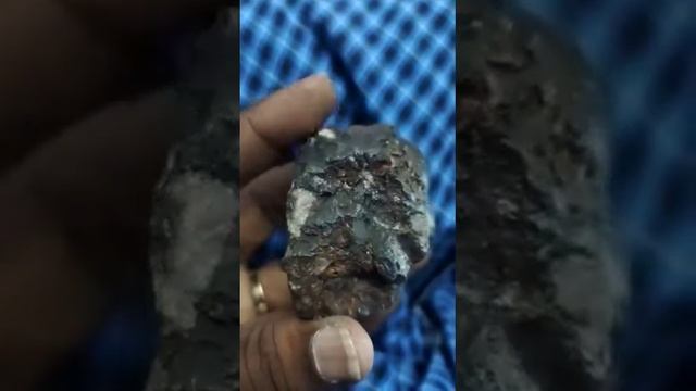 Very Rare Pallasite Meteorite Carbonado Black Diamond 184gms(920 Carats); Hardness 10;