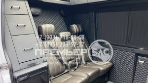 Мерседес Бенц Спринтер W 907 maxi (L3H2) из фургона в грузопассажирский микроавтобус для мотокросса