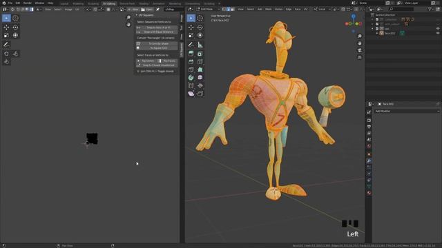 Blender 3D Timelapse earthworm jim UV layout no commentary смотреть онлайн