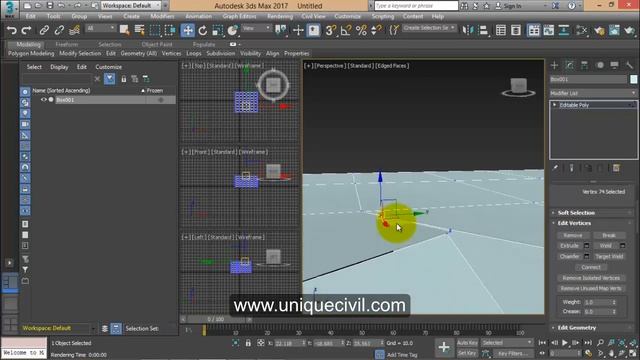 How to Edit Vertex in 3ds-Max (Session-8) смотреть онлайн