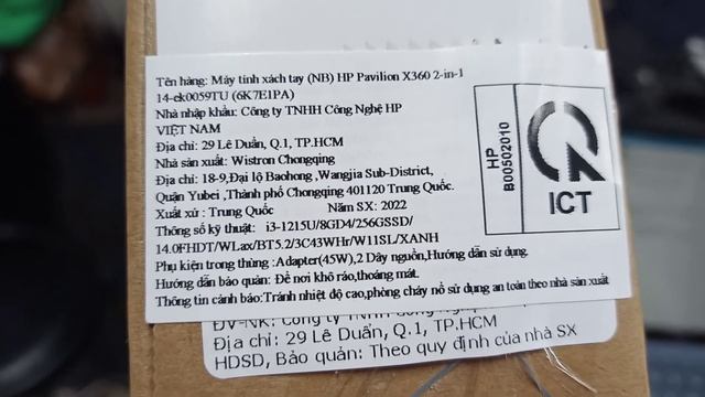 Laptop HP Pavilion X360 2-in 1 14-ek0059TU