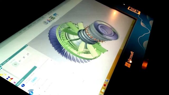 Turbine in action in Siemens NX software running on itekube's EVA Multitouch смотреть онлайн