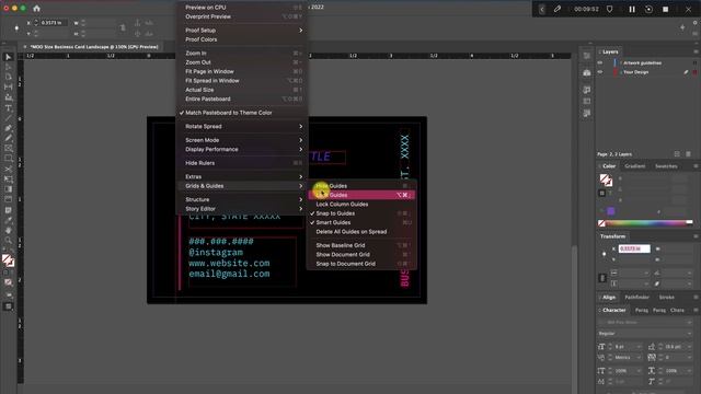 Designing a Business Card in InDesign смотреть онлайн