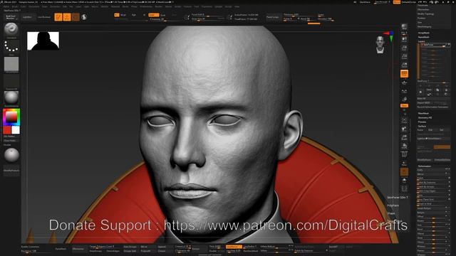 Part 18 (Skin Pores and Surface Details) - Zbrush for beginners смотреть онлайн