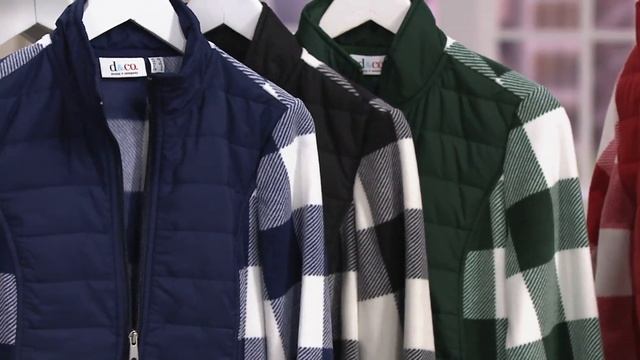 Denim & Co. Printed Fleece Zip Front Jacket w/ Front Quilted Panel on QVC смотреть онлайн