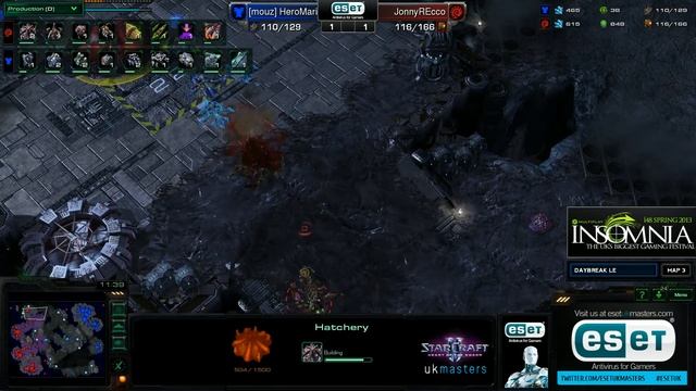 [T] HeroMarine vs [Z] JonnyRecco - ESET UK Masters Season 1 Grand Finals Game 3 of 5 смотреть онлайн