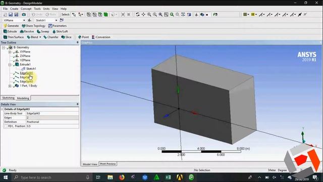 Tutorial Ansys Basic For Beginer ll Make Edge Split, Face Split Using Edge Split on Design Modeler смотреть онлайн