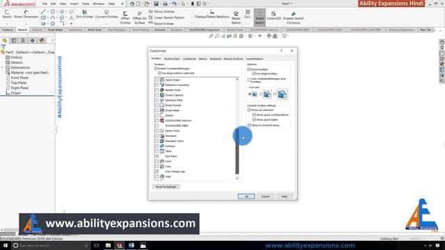 Heads up toolbar show and hide in solidworks | heads up toolbar disappear | missing heads up toolba смотреть онлайн