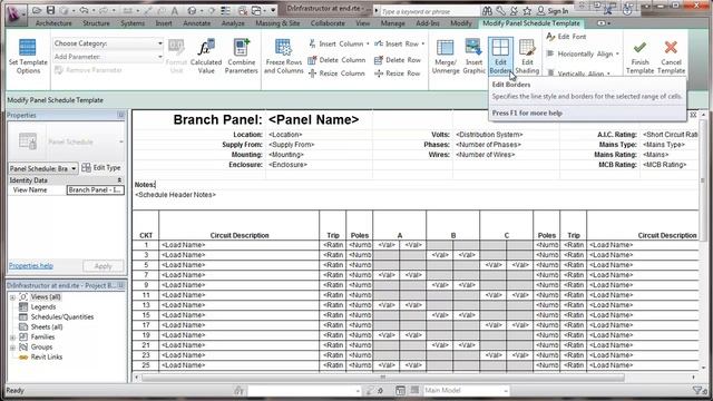 Revit 2013 MEP - Modify Electrical Panel Schedule Template смотреть онлайн