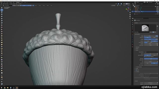 Sculpt January 2022 - Day 25 "Iced" | Blender Sculpting Timelapse смотреть онлайн