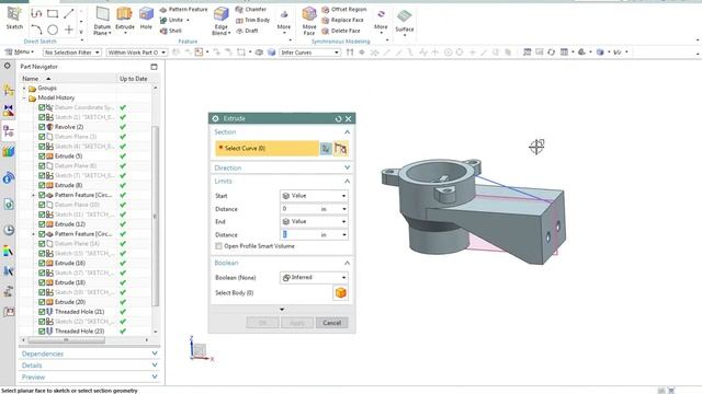 NX 10: Create Rib Feature смотреть онлайн