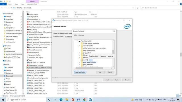 Download And And Install Quartus Prime Lite 20.1 On Windows 10