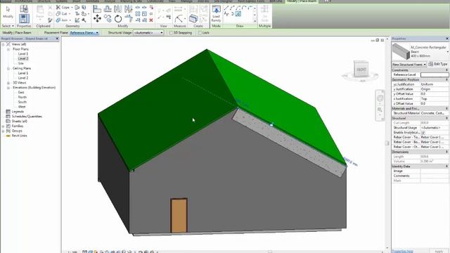Creating Sloped beam in Revit / Revit LT смотреть онлайн