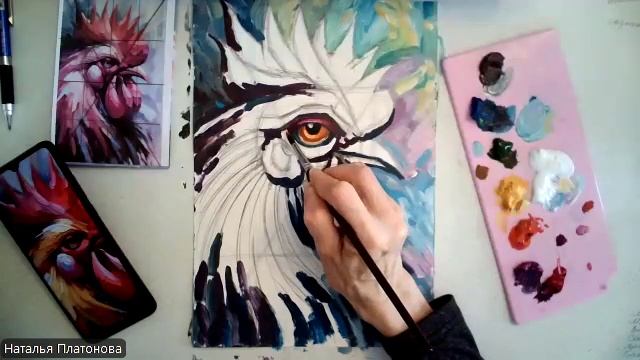 Портрет Петуха (плоская кисть) смотреть онлайн